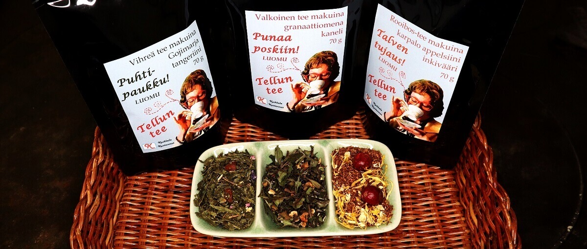 Sulotuoksuiset marjoilla ja hedelmillä maustetut luomuteet! luomuteet