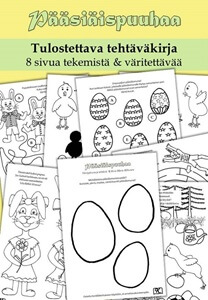Pääsiäisaiheisia tehtäviä ja väritettävää! pääsiäispuuhaa