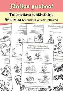 Peräti 56 sivua puuhaa lapselle! tulostettava tehtäväkirja