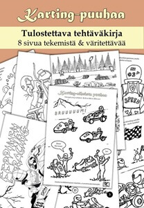 Karting-aiheisia tehtäviä ja värityskuvia! karting-tehtäviä